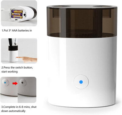 Ultraviolet brush sanitizer